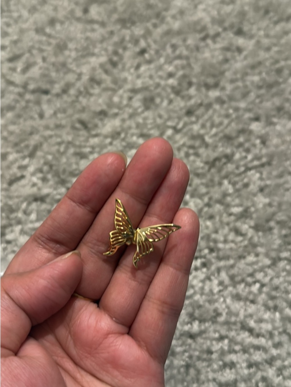 Gold Butterfly Stud Earrings - Delicate Women's Jewelry